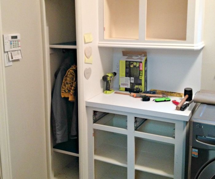 Try This $100 DIY Laundry and Mudroom Combo?