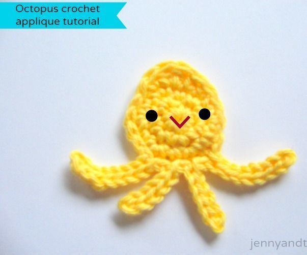 Cute Crochet Octopus Applique
