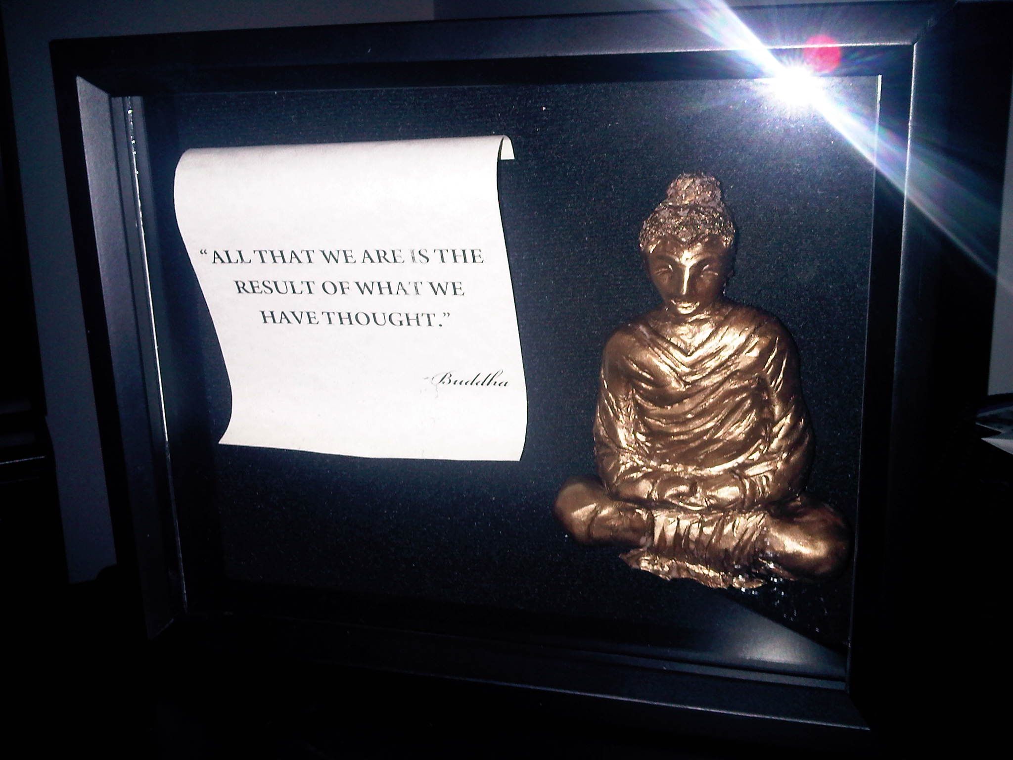 Super Sculpey Buddha in a Shadow Box