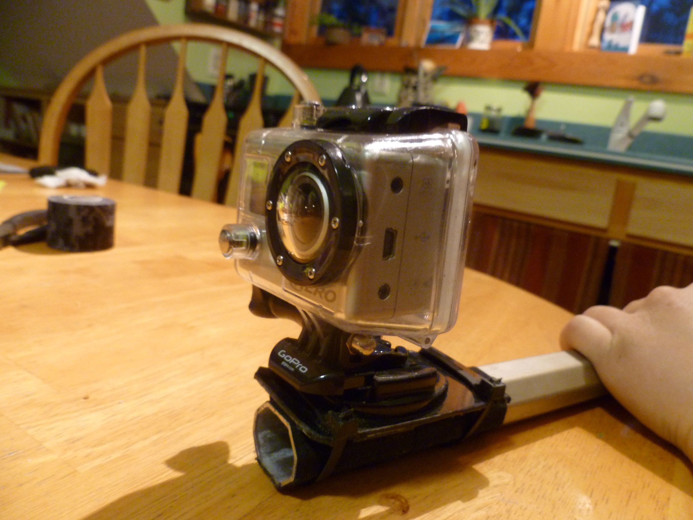 How to Make a Gopro Pole Mount With a Lacrosse Shaft