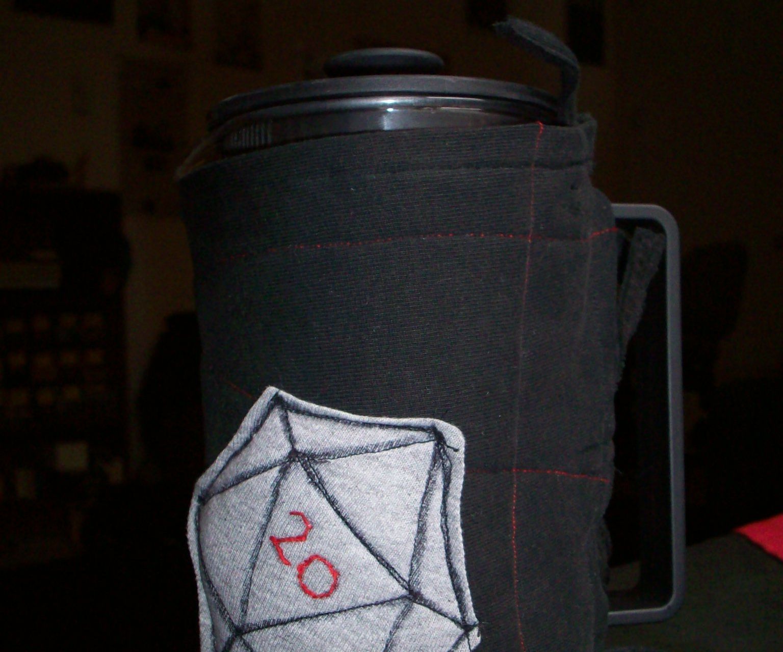 Nerdy French Press Cozy From Recycled Clothes