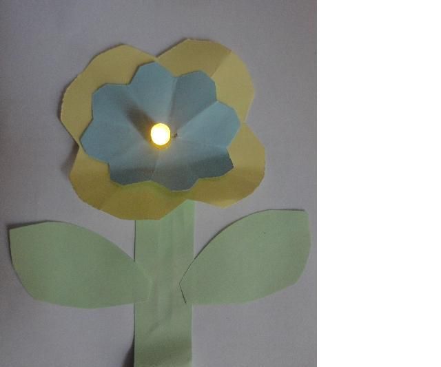 LED Flower Postcard for Kids.