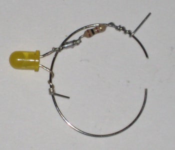 Wrap the LED & Resistor Around the Hoop, Solder, and Snip Away Excess