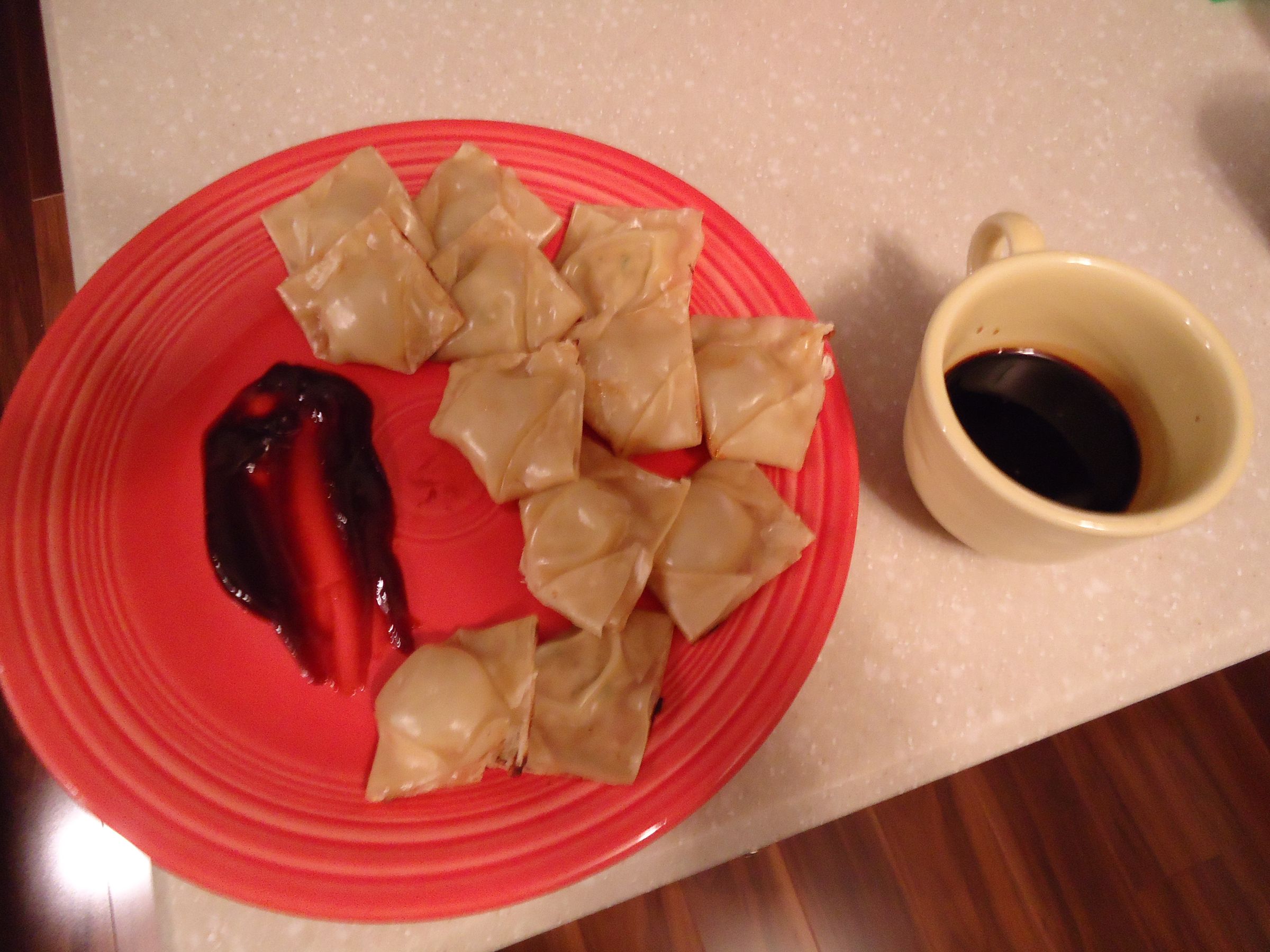 Chicken Dumplings With Dipping Sauce