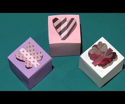 DIY Boite Cadeau En Papier - Comment Faire Une Boite Carrée En Forme De Coeur, Papillon... 