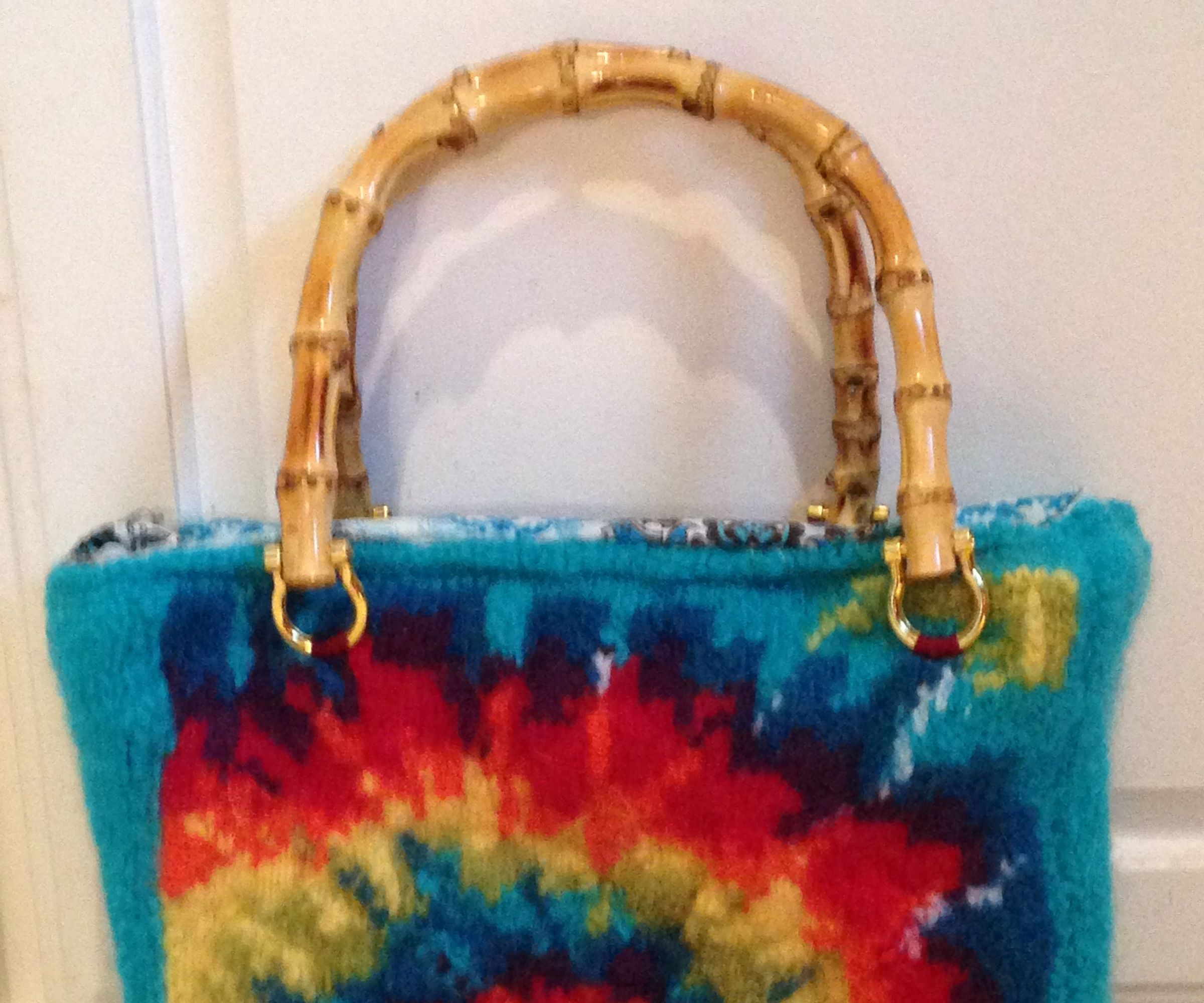 Faux Tie Die Knit Lunch Bag
