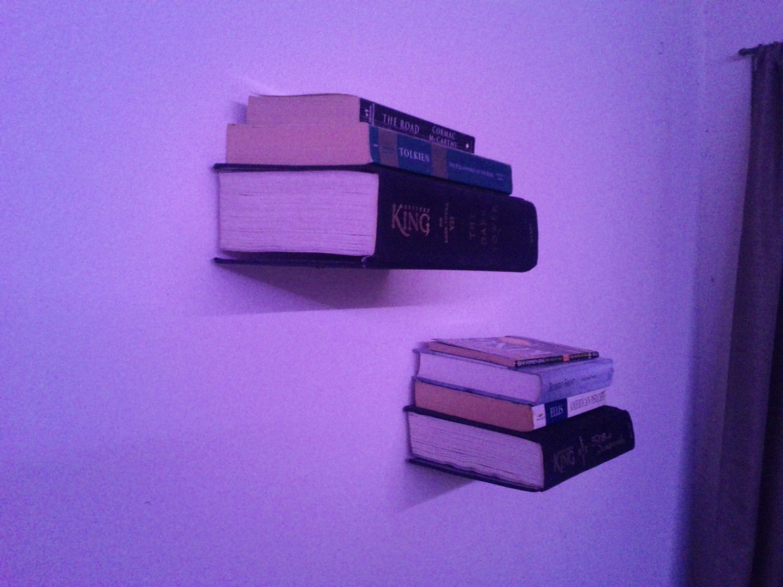 Invisible Wall-mounted Bookshelf
