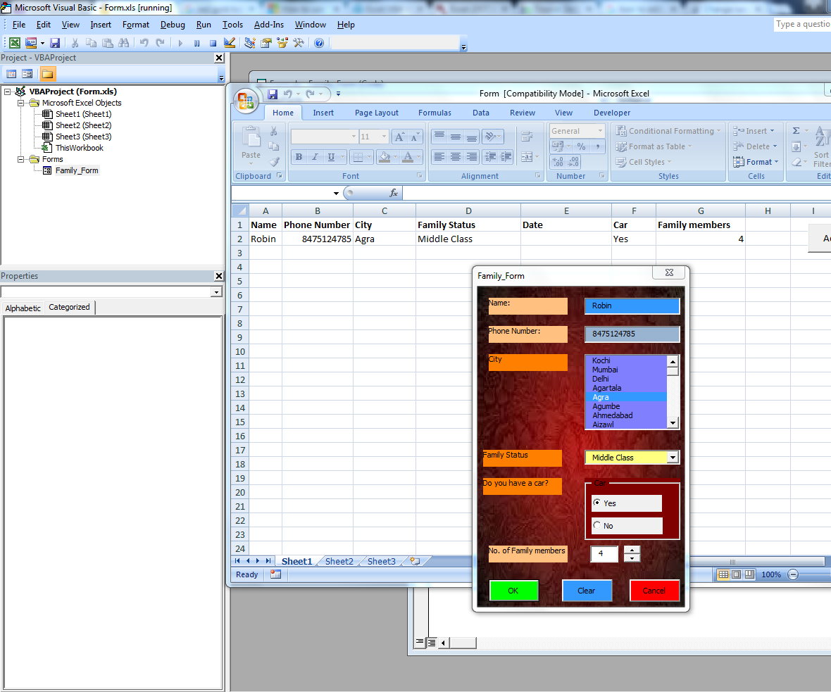 Make your own GUI(graphical user interface)  without Visual Studio in Microsoft Excel 