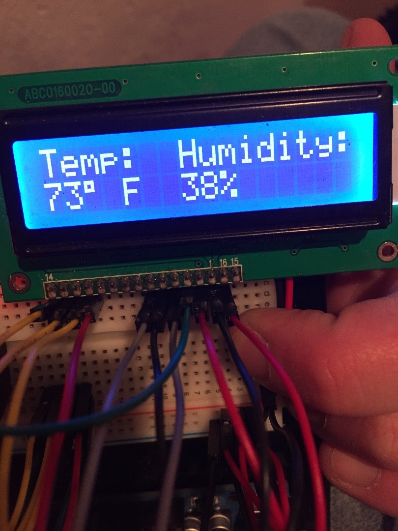 Portable Arduino Uno Temperature and Humidity Sensor With LCD Screen ...