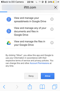 Connect IFTTT DO Camera and Google Drive (Part 2)
