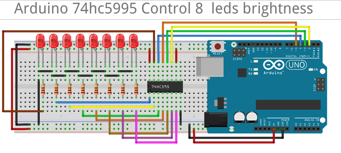 Arduino 74hc595 Shift Register | 16 Led Chaser With 18 Effects : 10 ...