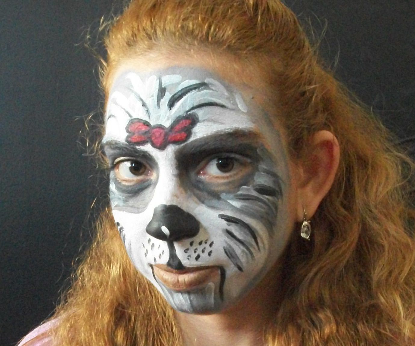 Grey Dog Face Paint