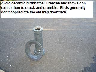 Setting Up a Concrete Birdbath (Avoiding the Use of Ceramic or Glass Birdbaths)