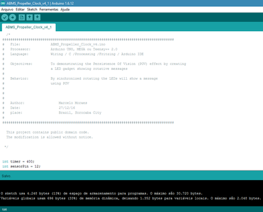 Arduino Propeller Message Display (POV) : 5 Steps (with Pictures ...