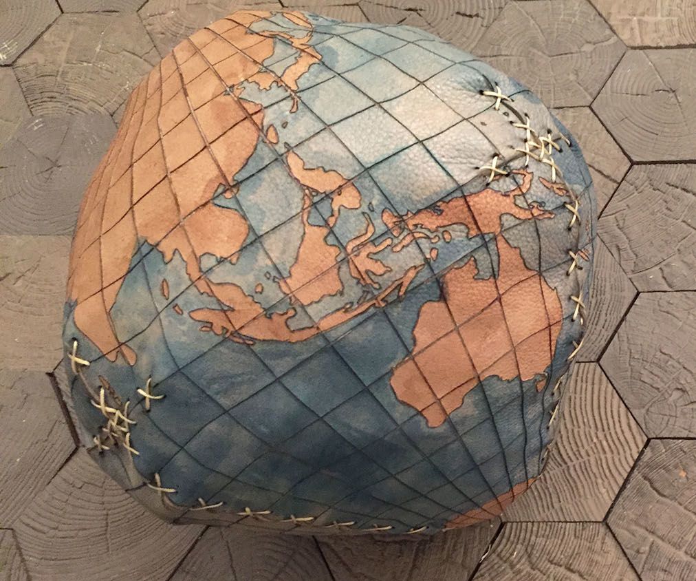 Laser Cut Leather Globe