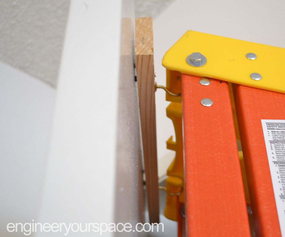 DIY Over-the-door Ladder Holder