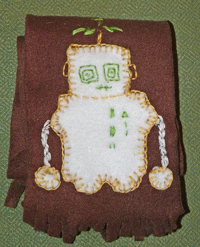Funky Fleecy Robot Scarf 