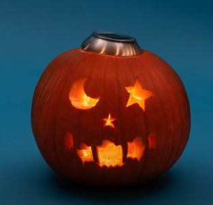 Solar Powered Jack-o-lantern