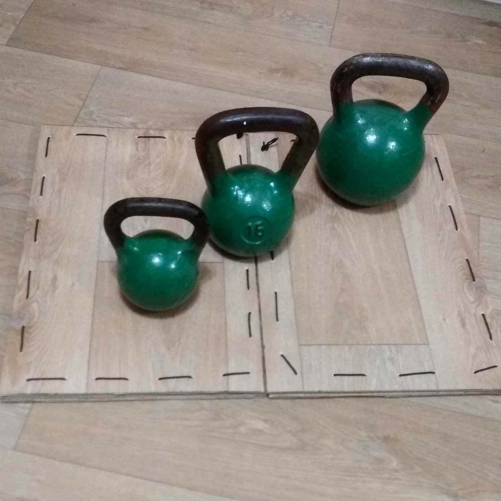 Mat for Kettlebells Made of Scraps of Linoleum Instructables