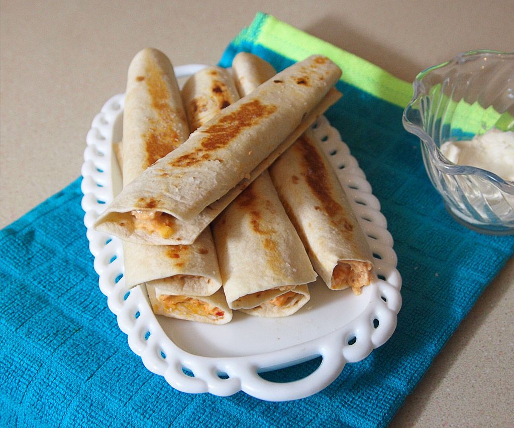 Spicy Creamy Chicken Taquitos