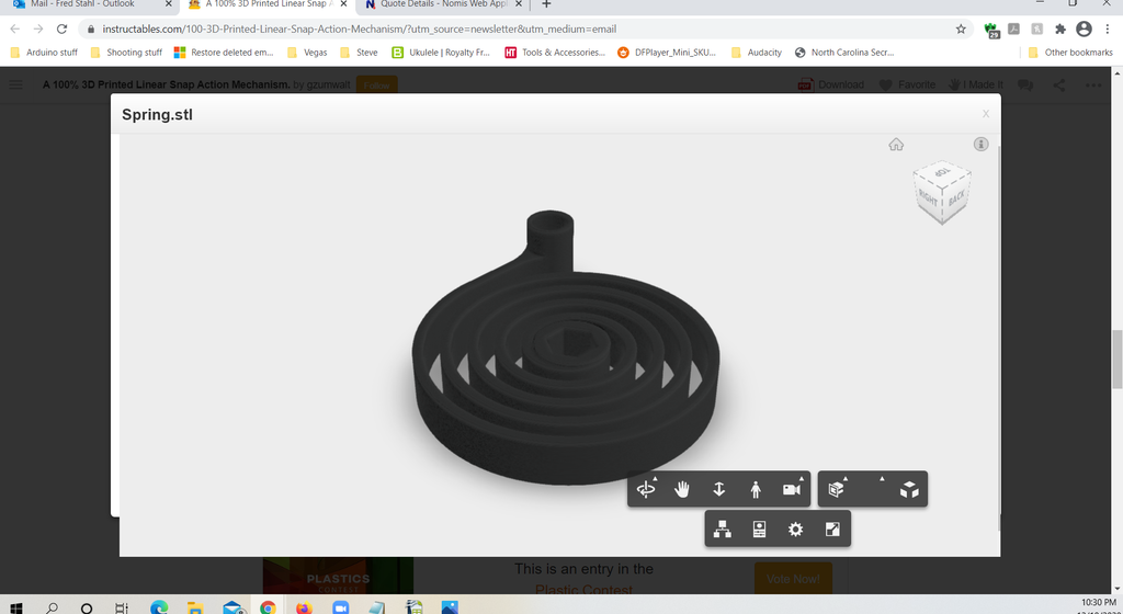 A 100% 3D Printed Linear Snap Action Mechanism. (with Pictures ...