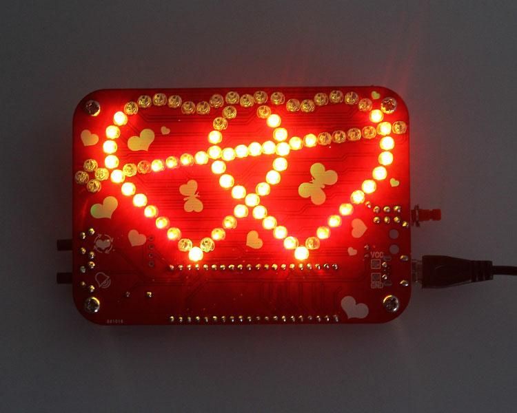 DIY Double Heart RGB LED Kit Build a Sincerity Love Gift! : 10 Steps ...