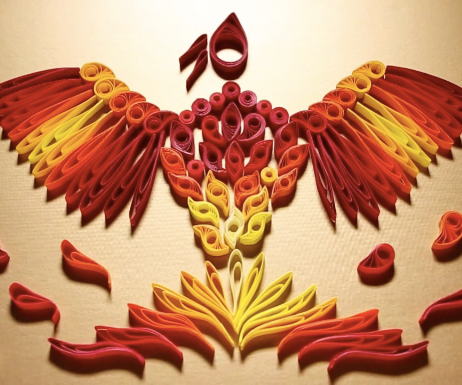 QUILLING ART 6 BASIC SHAPES & PHOENIX