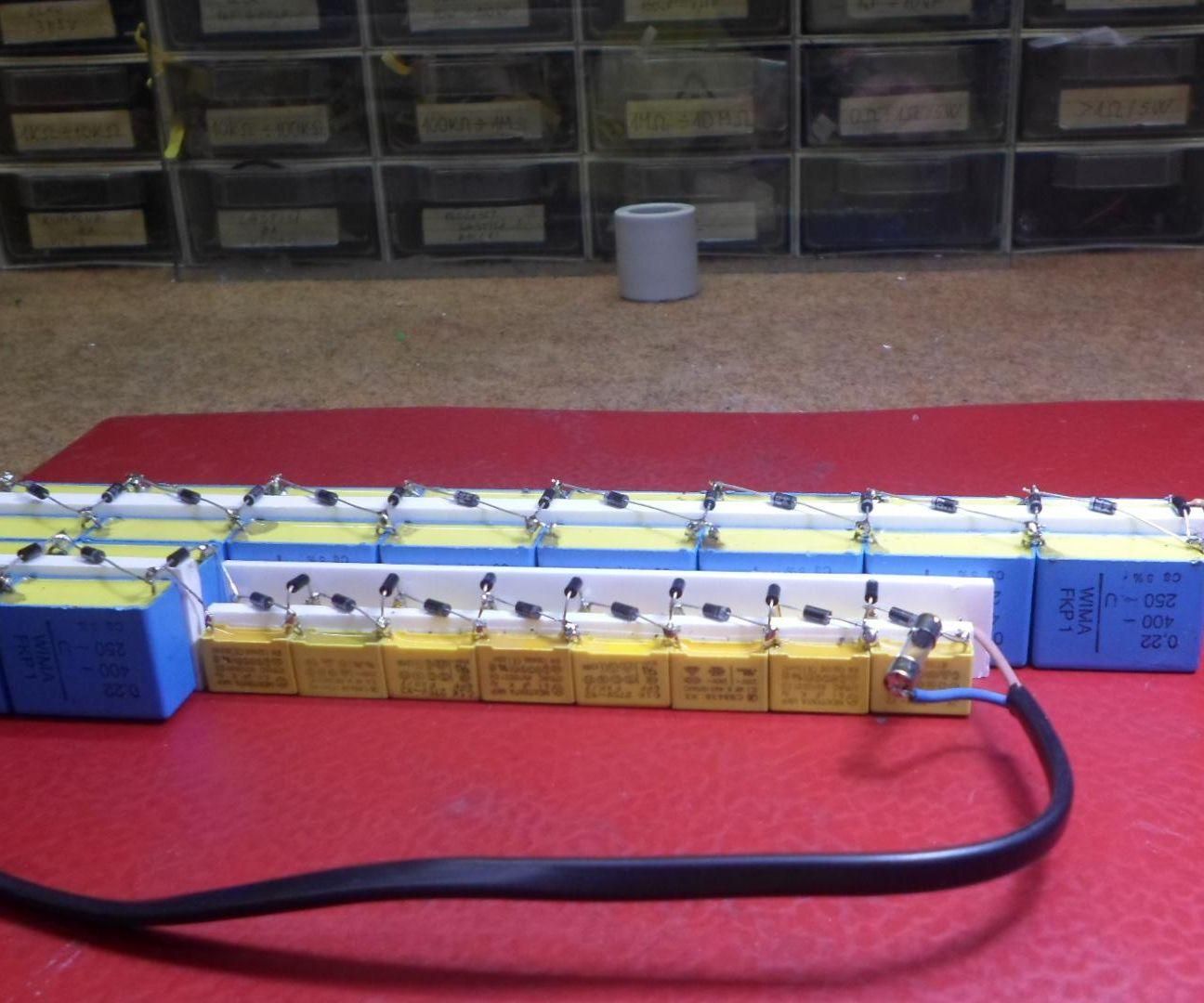 DIY AIR IONIZER With a Simple Voltage Muiltiplier (220V INPUT 7800V