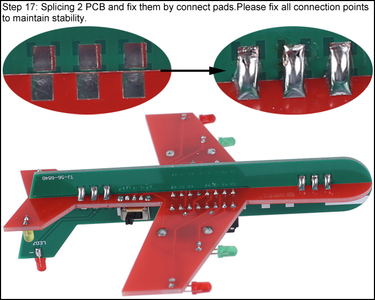 Splicing 2 PCB and Fix Them by Connect Pads.