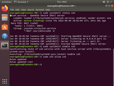 Network and Open-SSH Configuration 