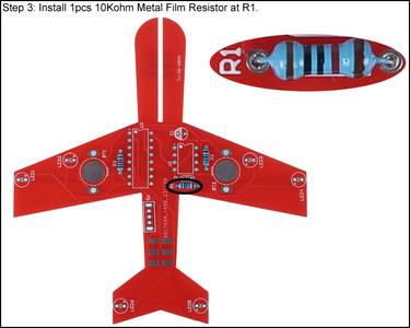 Install 1pc 10Kohm Metal Film Resistor at R1