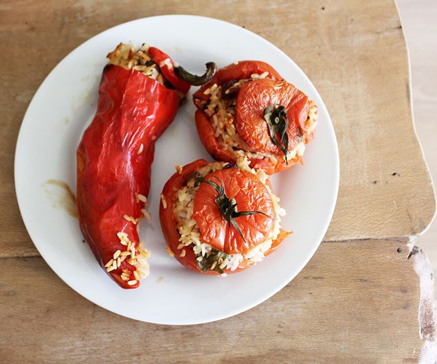 Stuffed Tomatoes - Greek Gemista - Vegan - Gluten Free