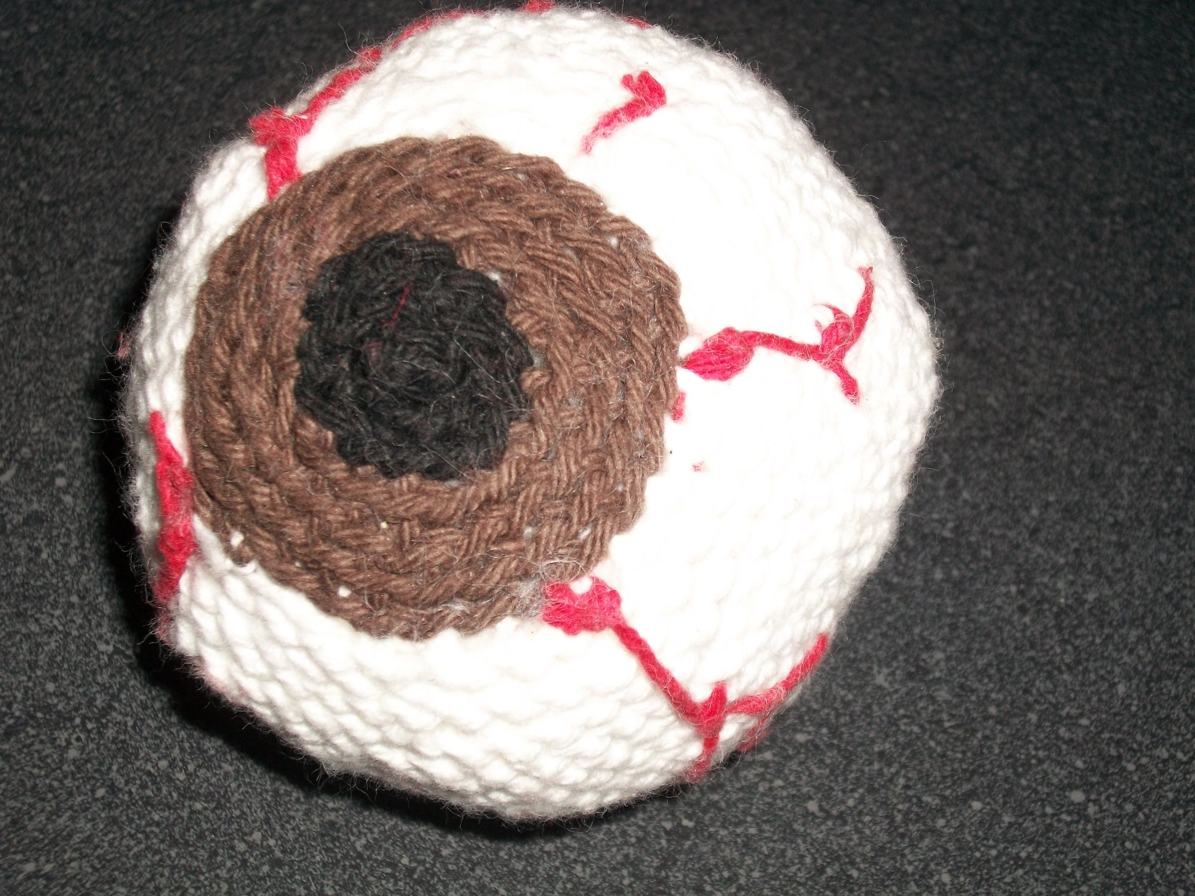 Crochet Giant Eyeball - Brown Iris