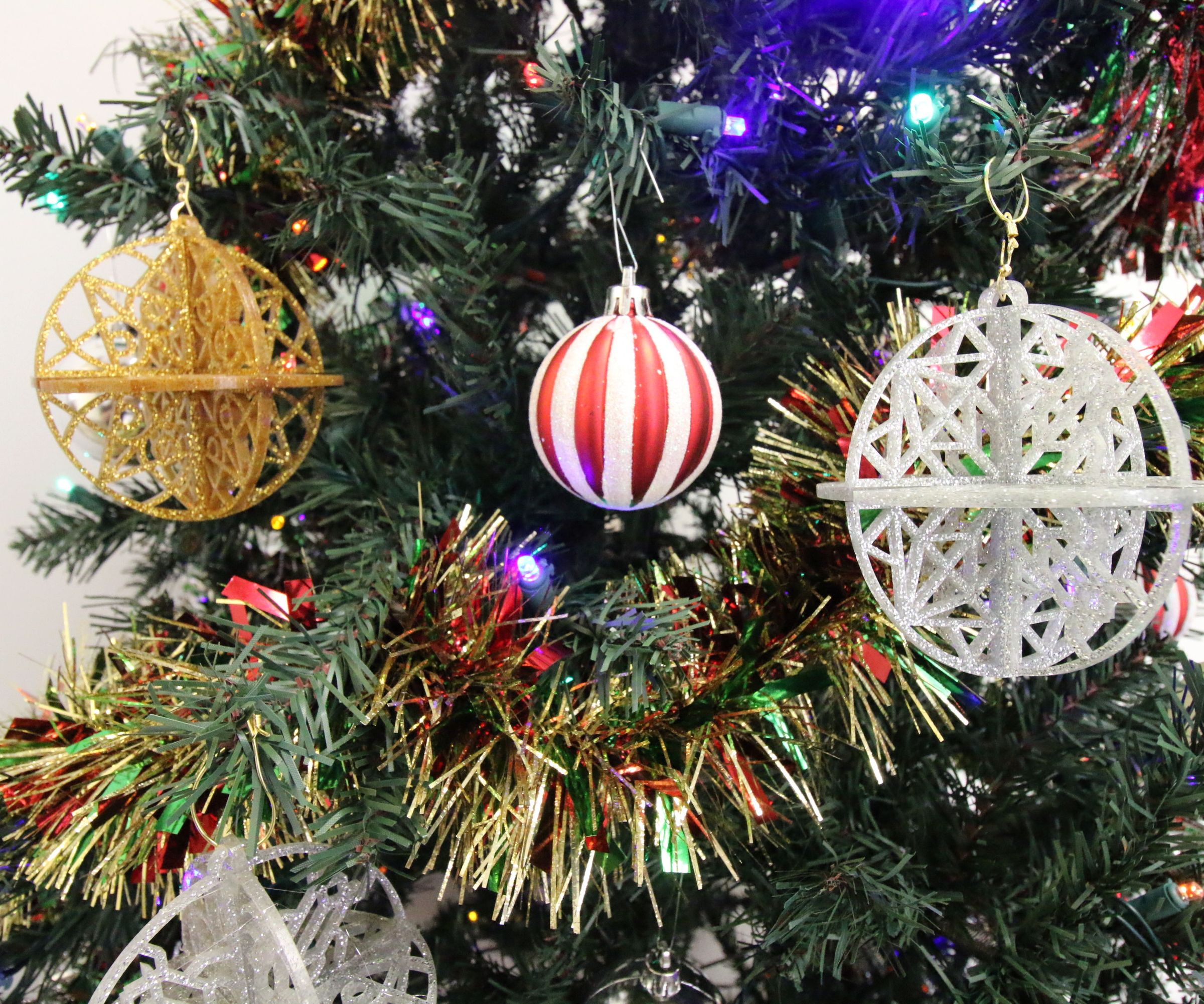 Glitter Acrylic Christmas Ornaments