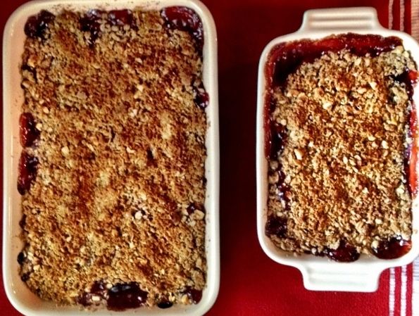 Strawberry Rhubarb Double Crisp