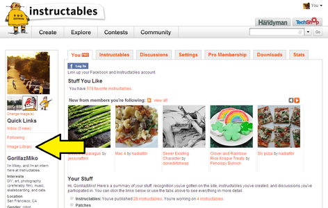 How to Upload Photos to Your Image Library From Your Profile