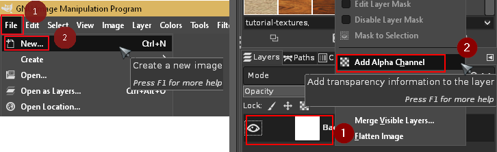 Chapter 1 Setup : Create the File and Add Alpha to the Background