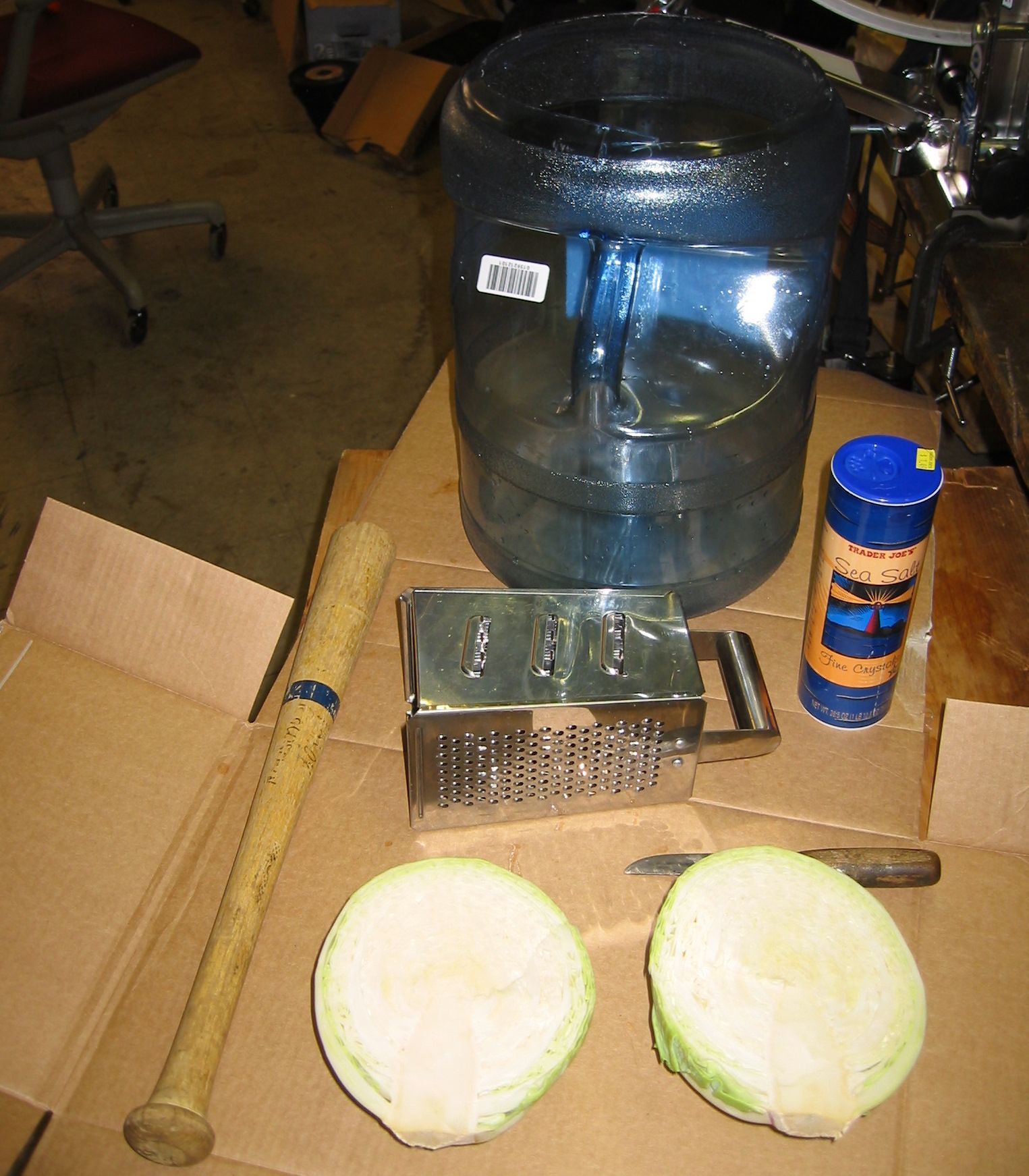Quick Sauerkraut With Caraway Seeds and a Baseball Bat