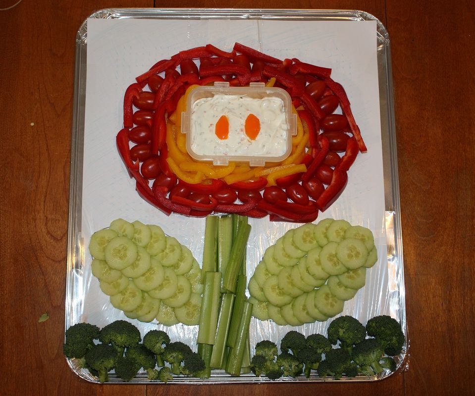 Fire Flower Veggie Tray