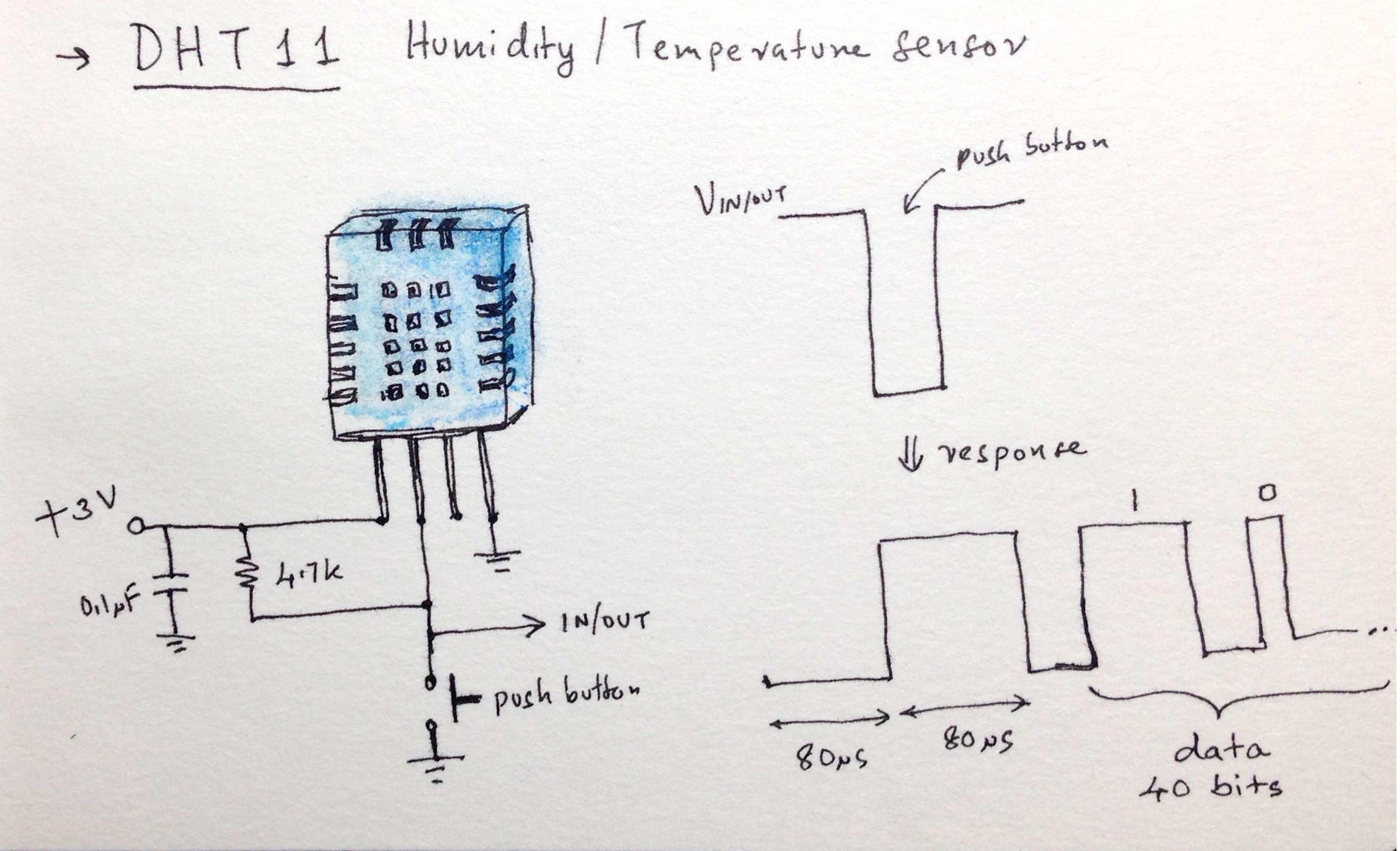 Measuring Humidity Using Sensor (DHT11) : 5 Steps - Instructables