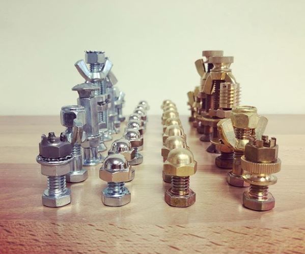 DIY Chess Set With Fasteners