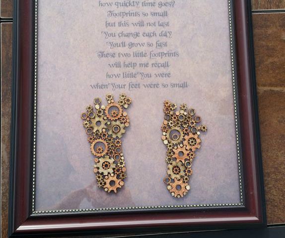 Steampunk Footprint Keepsake