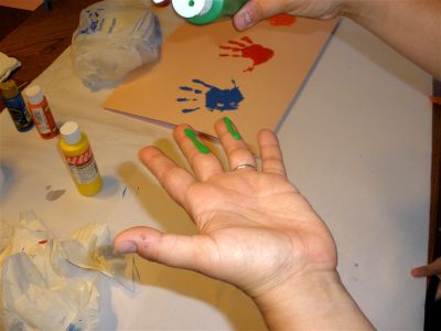 Giant Hand Print Art Card