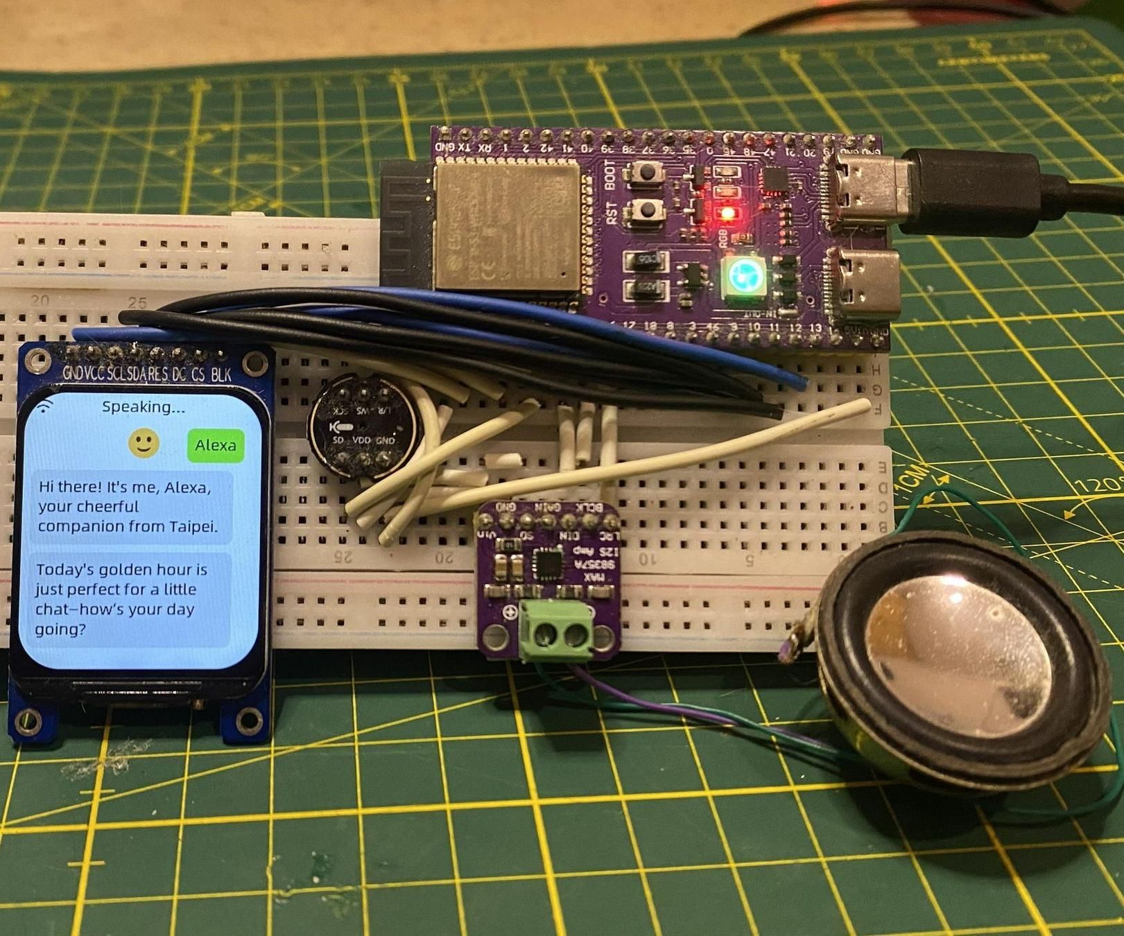 How to Make Xiaozhi Esp32 Ai Voice Assistant, Chatbot With Custom Component Esp32S3 Dev Board, St7789 Display, INMP441 Mic and Max98357a I2s Amplifier