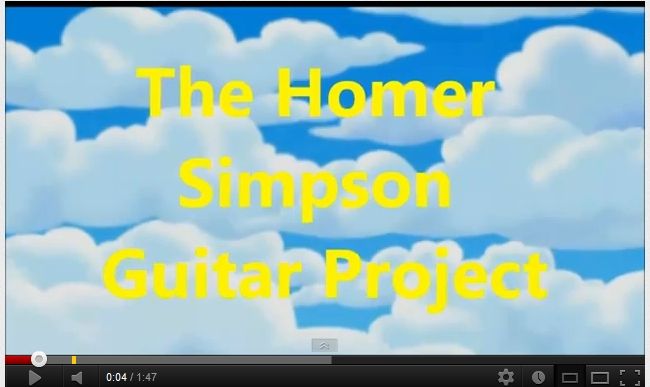 Making of Homer Simpson Guitar