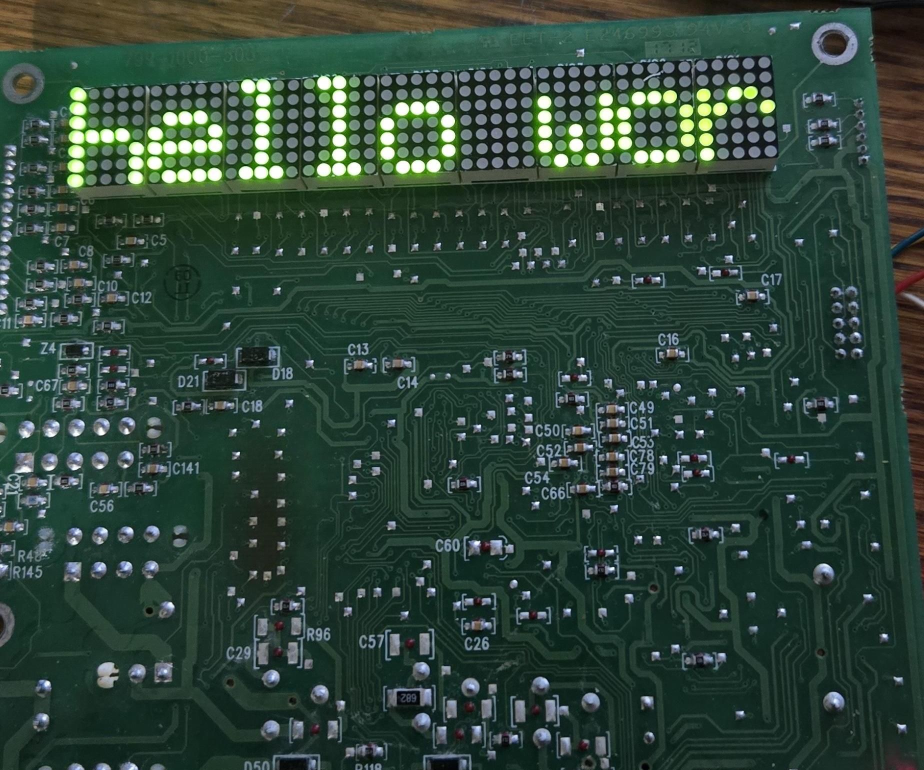 Reverse Engineering a Commercial Dryer 9‑Digit LED Dot Matrix Display