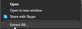 Extract the Contents in ZIP File