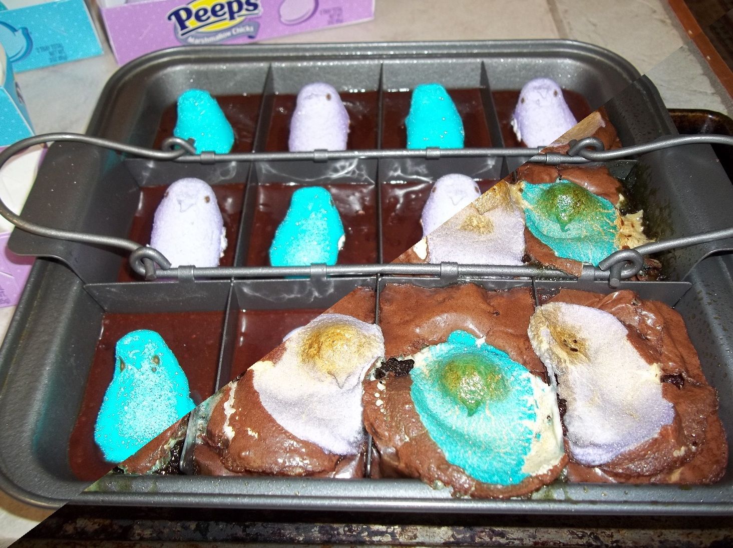 Peeps Apocalypse Brownies