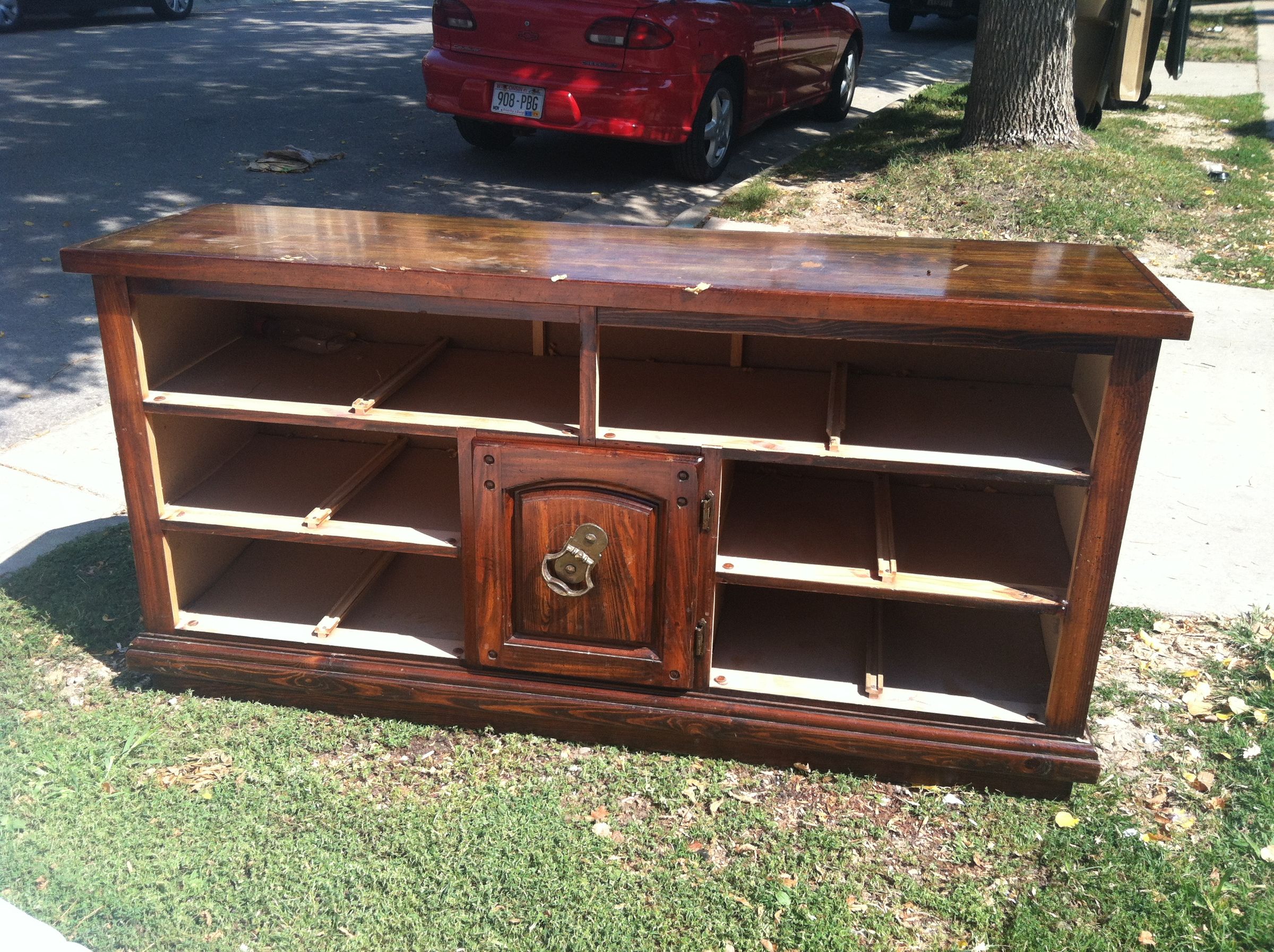 Dresser to Entertainment Stand Conversion