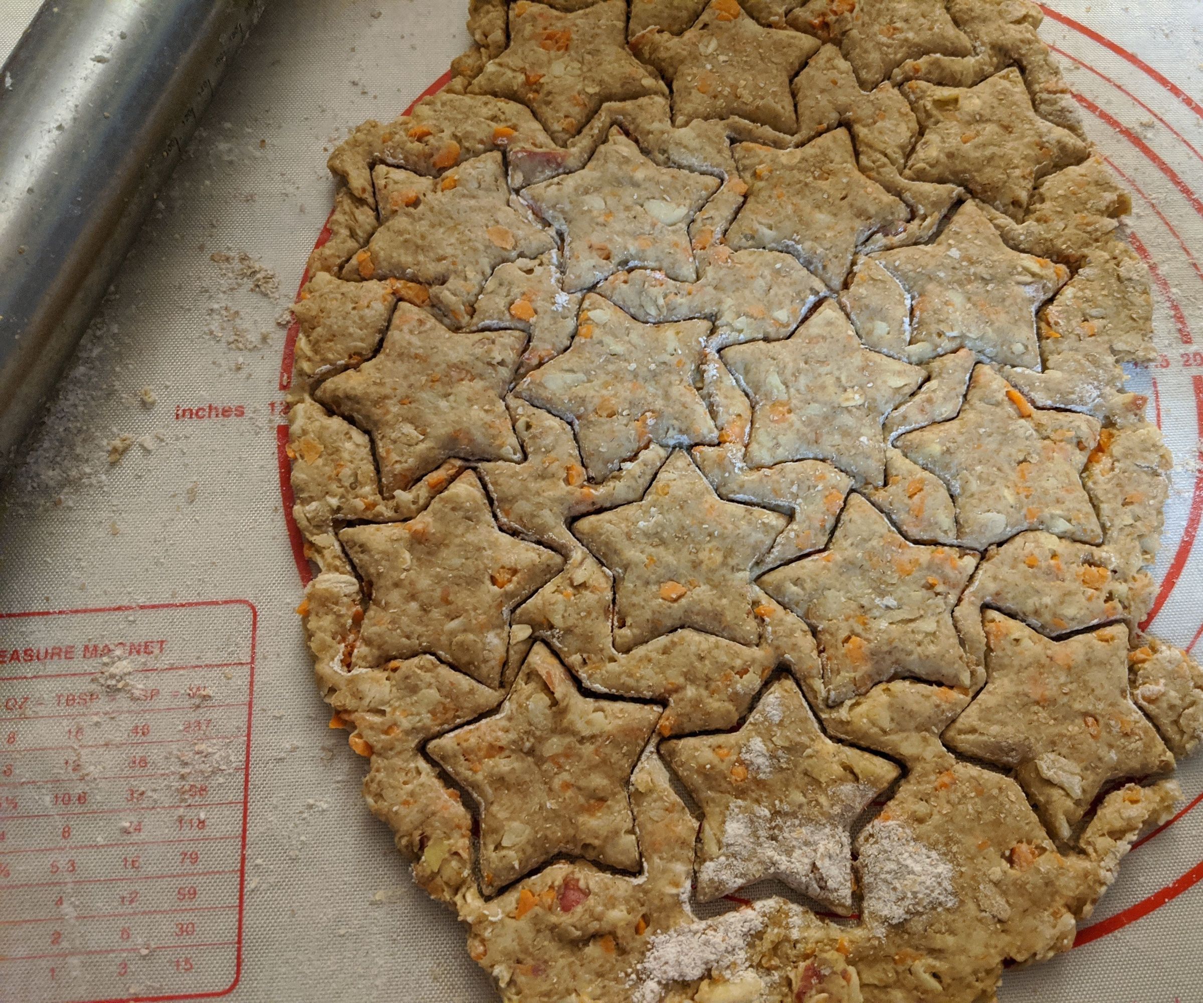 Easy Apple Carrot Dog Cookies